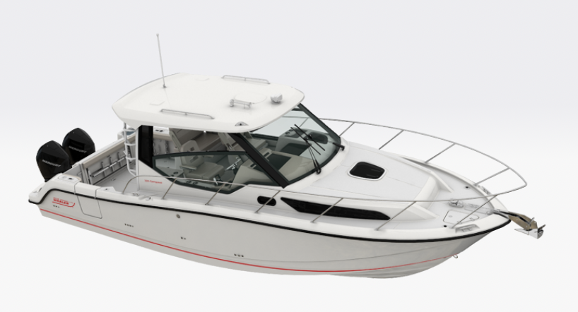Boston Whaler 325 Conquest side profile manufacturer-style model render